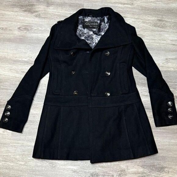 Beautiful Y2K Guess wool peacoat‎ size small - Picture 1 of 9